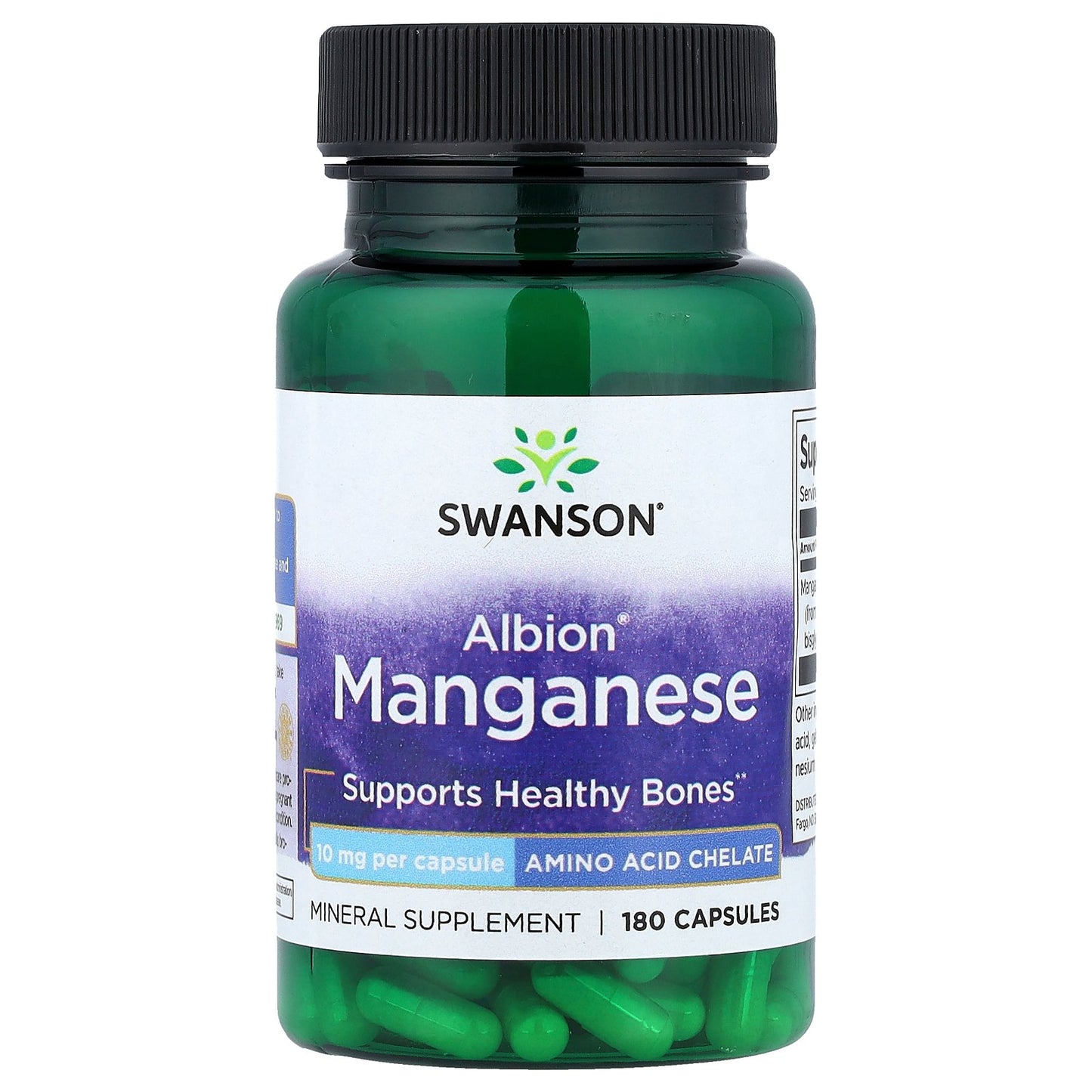 Swanson, Albion® Manganese, 10 mg, 180 Capsules