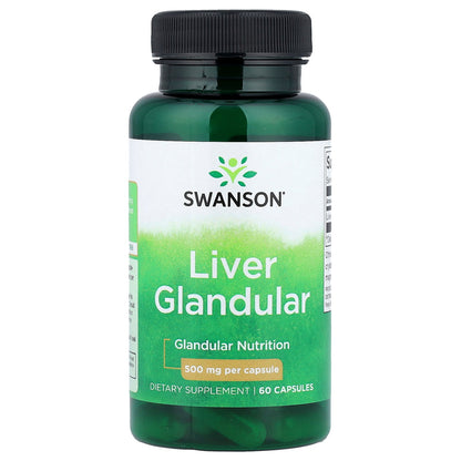 Swanson, Liver Glandular, 500 mg, 60 Capsules