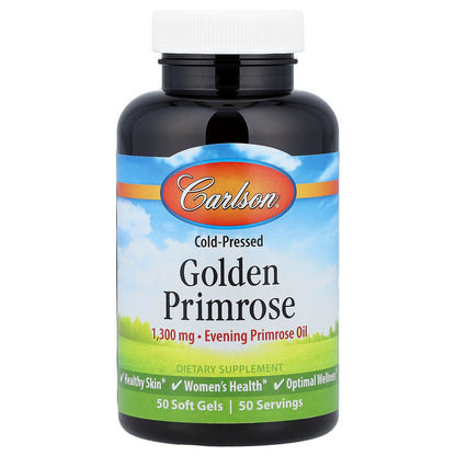 Carlson, Cold-Pressed Golden Primrose, 50 Soft Gels