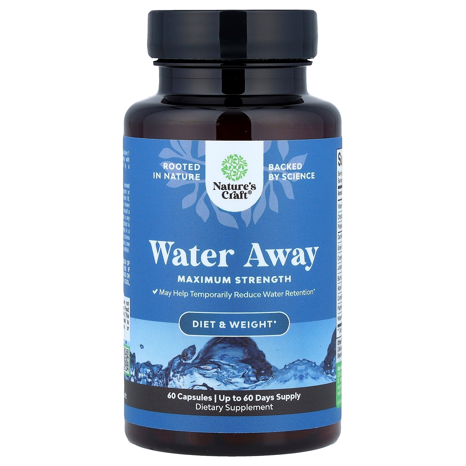 Nature's Craft, Water Away, Maximum Strength, 60 Capsules
