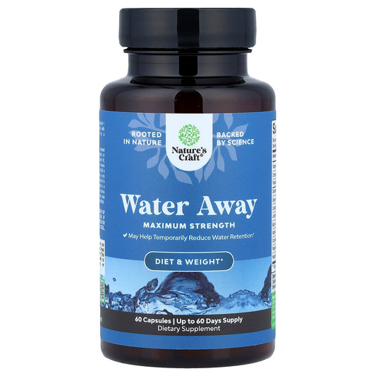 Nature's Craft, Water Away, Maximum Strength, 60 Capsules