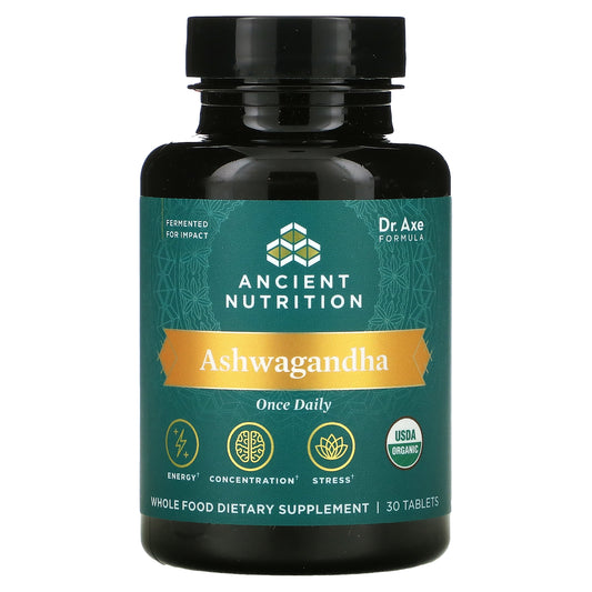 Ancient Nutrition, Ashwagandha, 30 Tablets