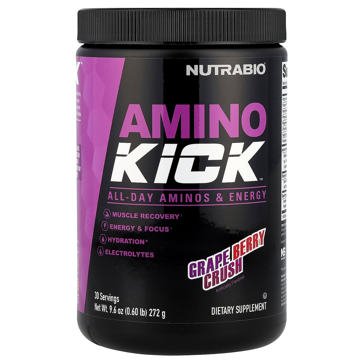 NutraBio, Amino Kick™, Grape Berry Crush, 9.6 oz (272 g)