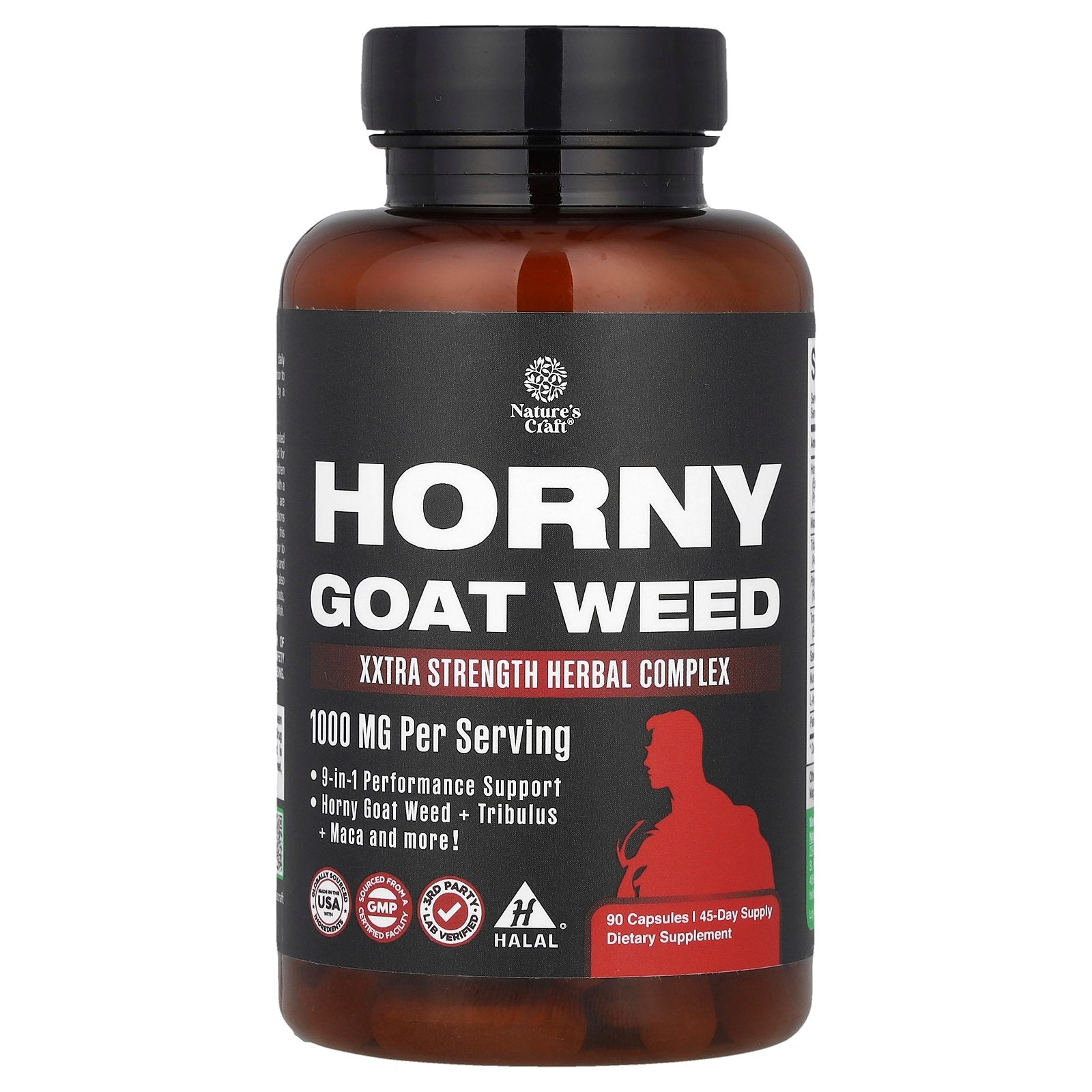 Nature's Craft, Horny Goat Weed, Xxtra Strength Herbal Complex, 90 Capsules