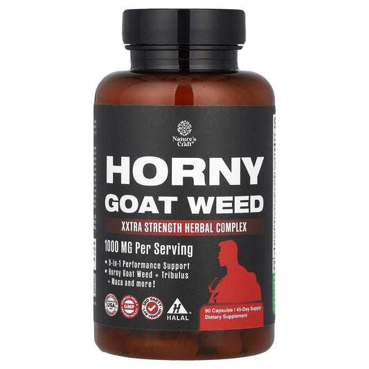 Nature's Craft, Horny Goat Weed, Xxtra Strength Herbal Complex, 90 Capsules