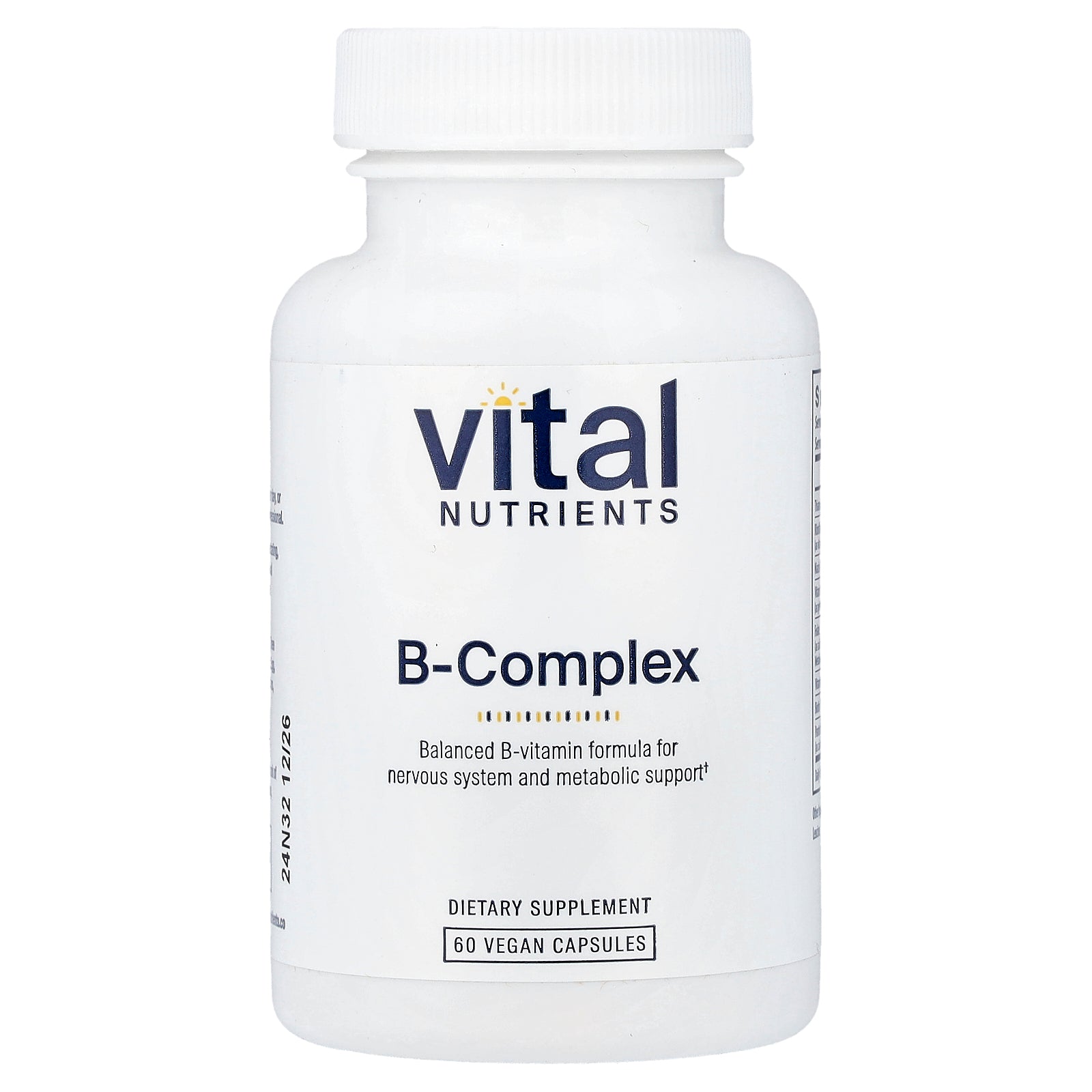 Vital Nutrients, B-Complex, 60 Vegan Capsules