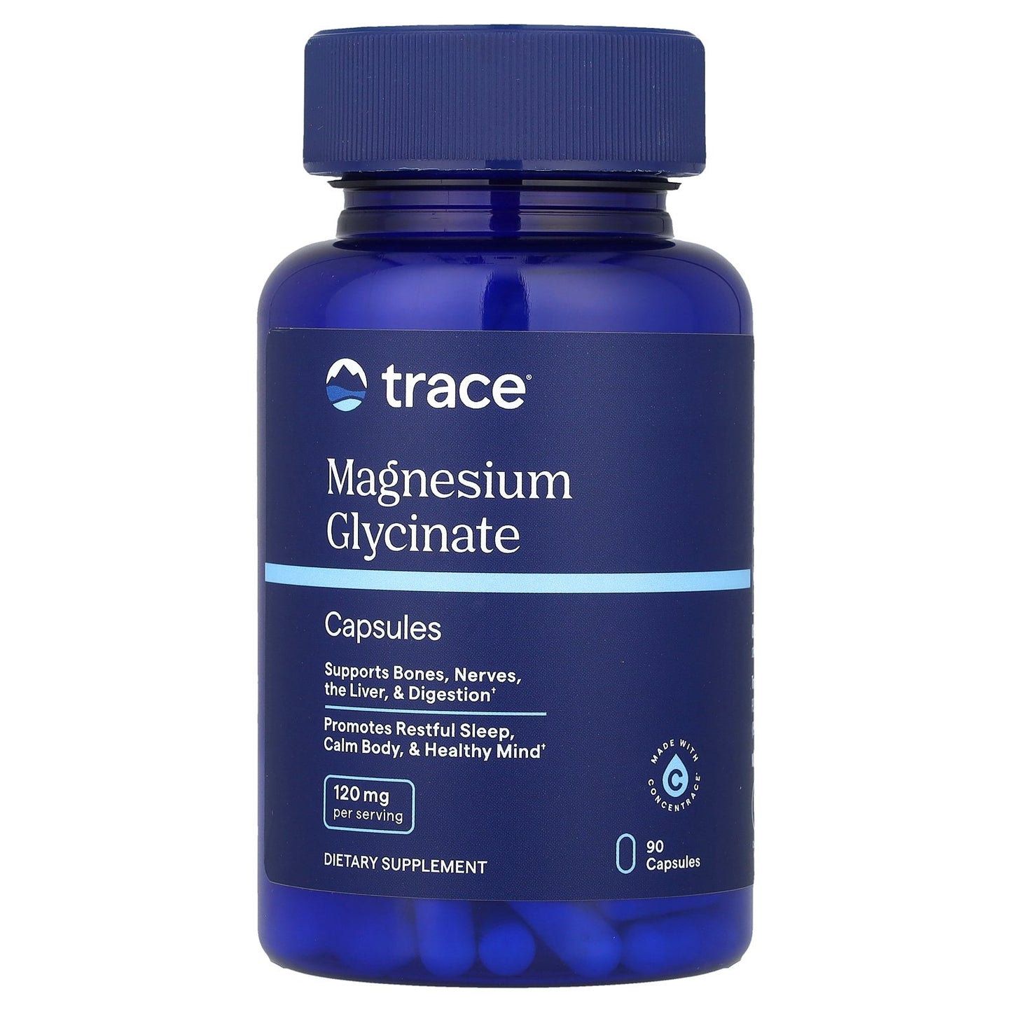 Trace Minerals ®, Magnesium Glycinate, 90 Capsules