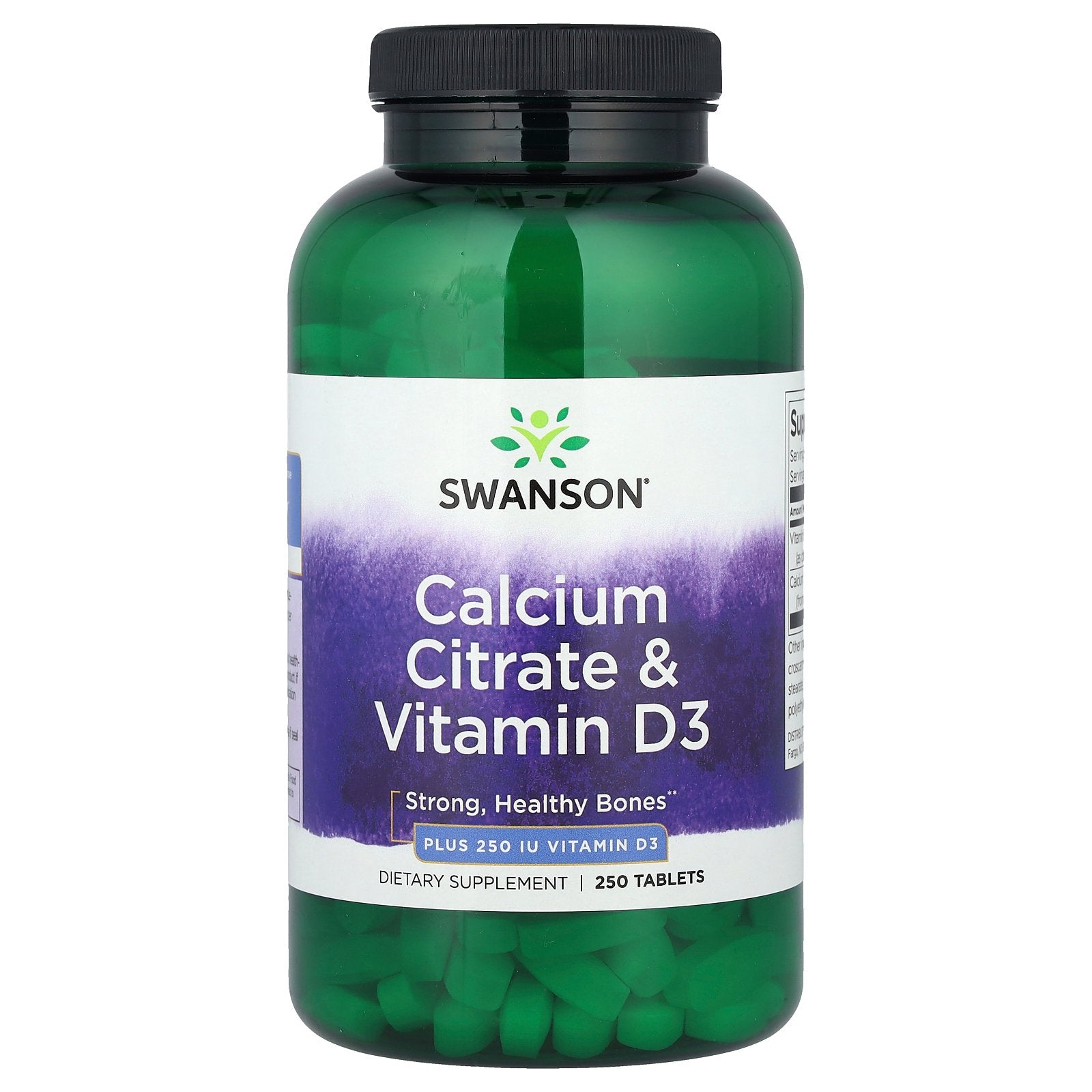 Swanson, Calcium Citrate & Vitamin D3, 250 Tablets