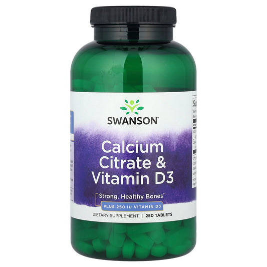 Swanson, Calcium Citrate & Vitamin D3, 250 Tablets