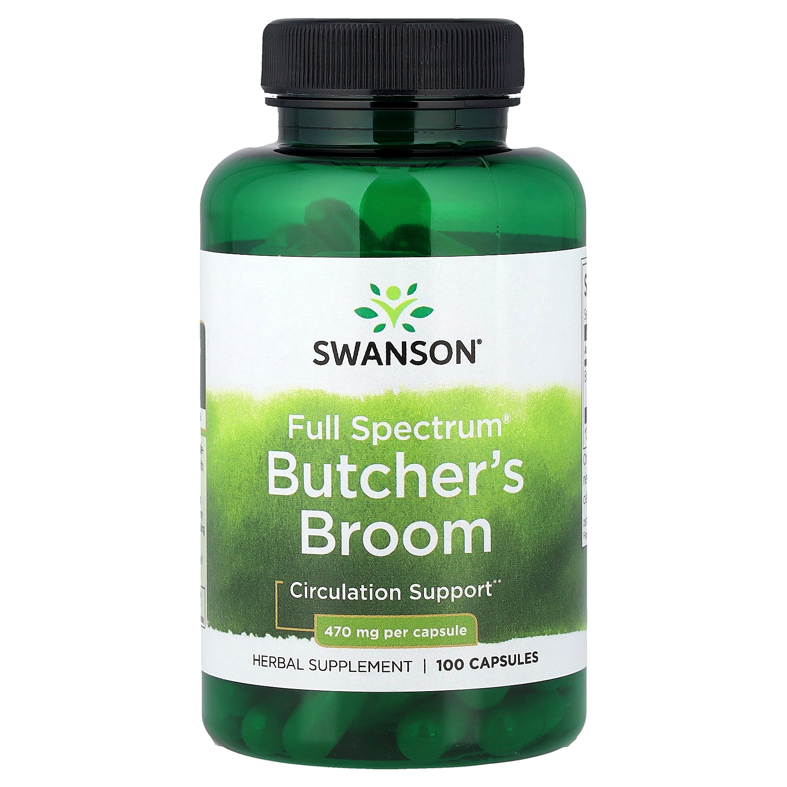 Swanson, Full Spectrum® Butcher's Broom, 470 mg, 100 Capsules