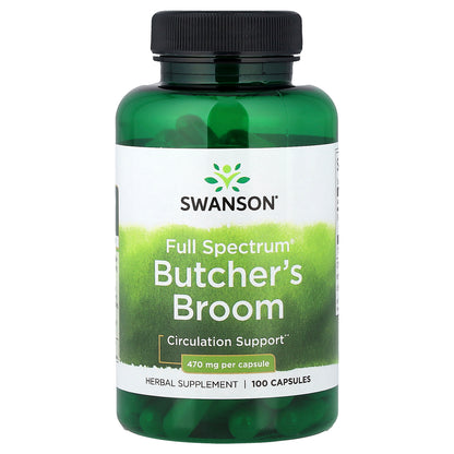 Swanson, Full Spectrum® Butcher's Broom, 470 mg, 100 Capsules
