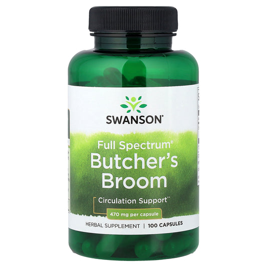 Swanson, Full Spectrum® Butcher's Broom, 470 mg, 100 Capsules