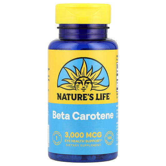 Nature's Life, Beta Carotene, 3,000 mcg , 100 Capsules