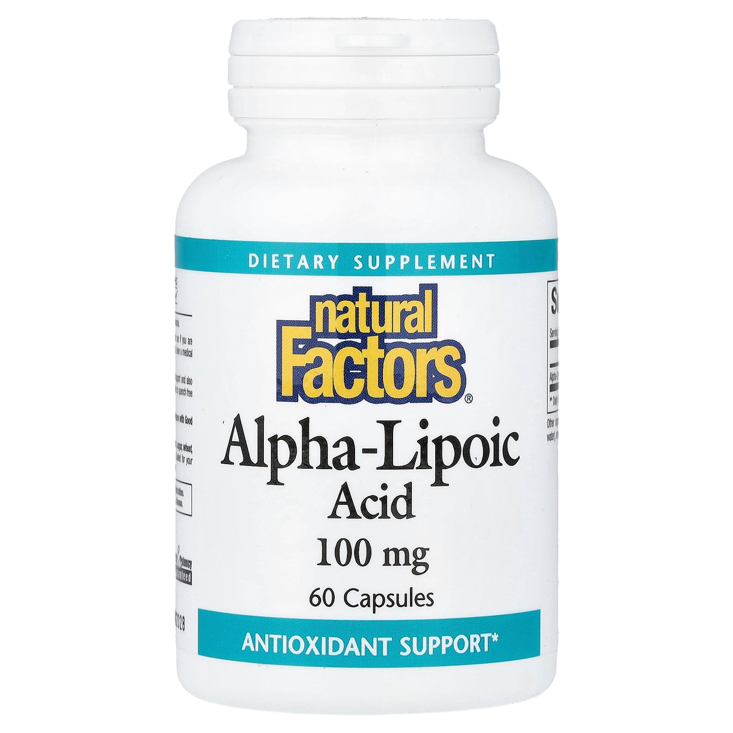 Natural Factors, Alpha-Lipoic Acid, 100 mg, 60 Capsules