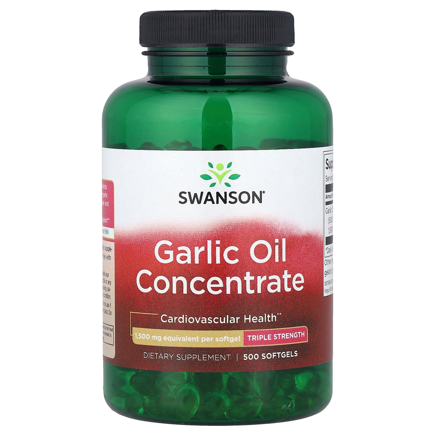 Swanson, Garlic Oil Concentrate, Triple Strength, 1,500 mg, 500 Softgels