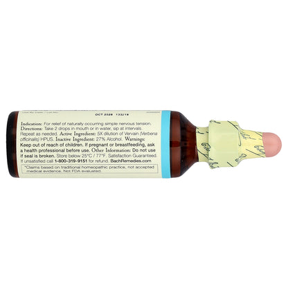 Bach, Original Flower Remedies, Vervain, 0.7 fl oz (20 ml)