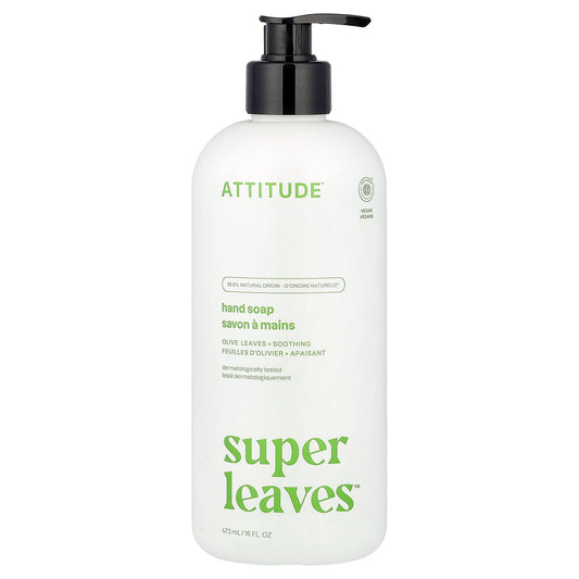 ATTITUDE, Super Leaves™, Hand Soap, Olive Leaves, 16 fl oz (473 ml)