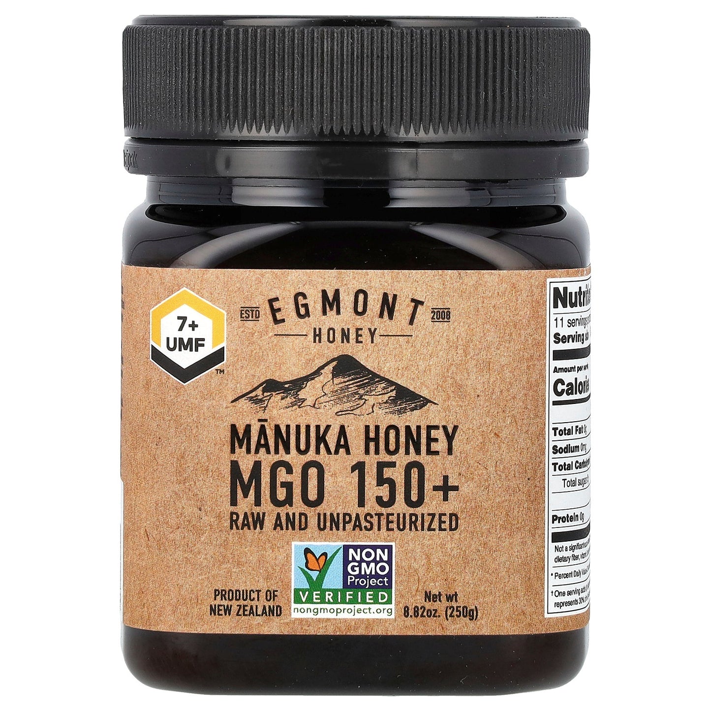 Egmont Honey, Manuka Honey, Raw And Unpasteurized, UMF™ 7+, MGO 150+, 8.82 oz (250 g)