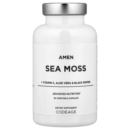 Codeage, Amen, Sea Moss + Vitamin C, Aloe Vera & Black Pepper, 90 Vegetable Capsules