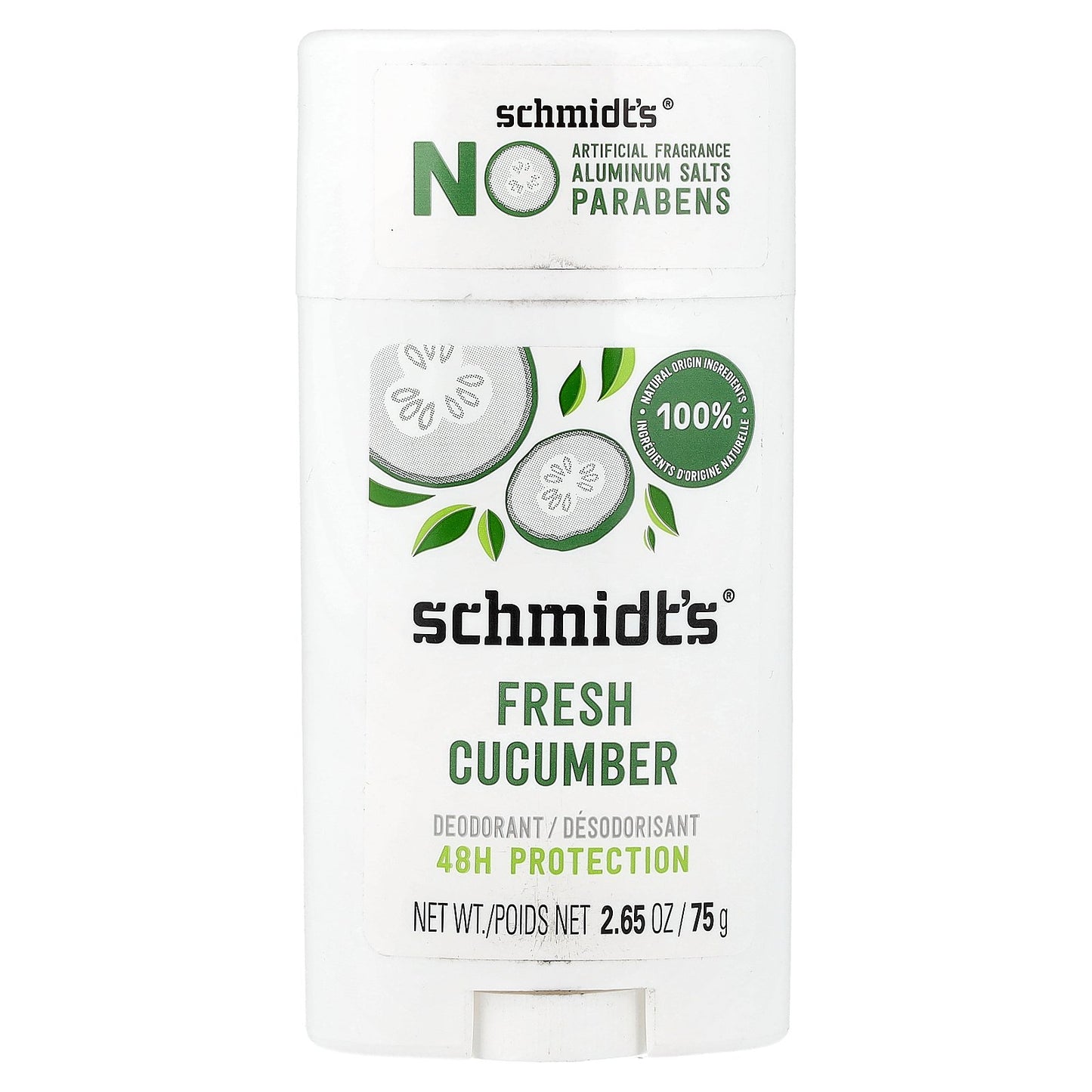 Schmidt's, Deodorant, Fresh Cucumber, 2.65 oz (75 g)