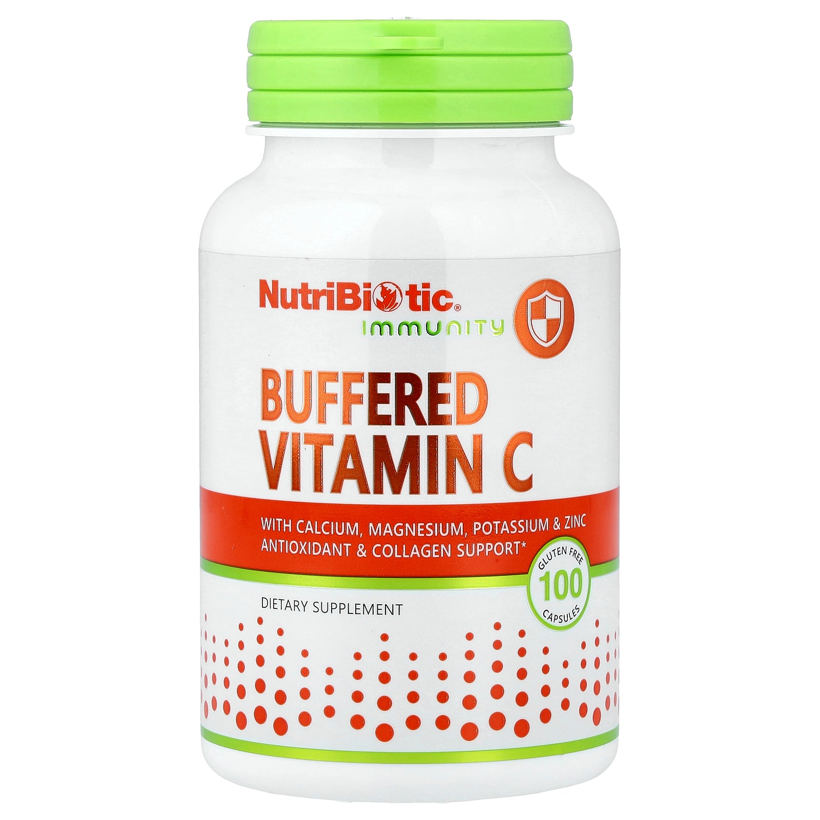 NutriBiotic, Immunity, Buffered Vitamin C, 100 Gluten Free Capsules