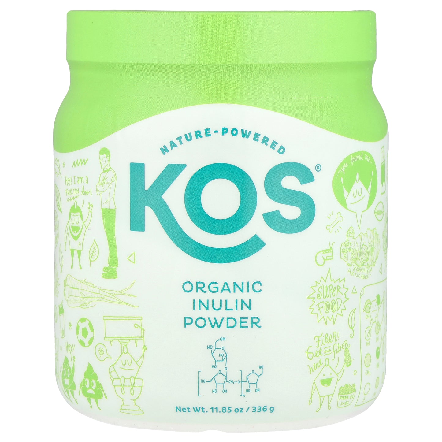 KOS, Organic Inulin Powder, 11.85 oz (336 g)
