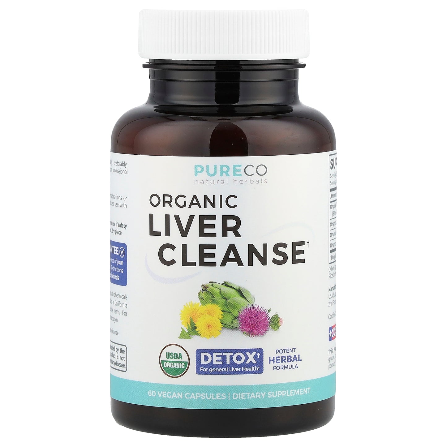 Pure Co., Organic Liver Cleanse, 60 Vegan Capsules