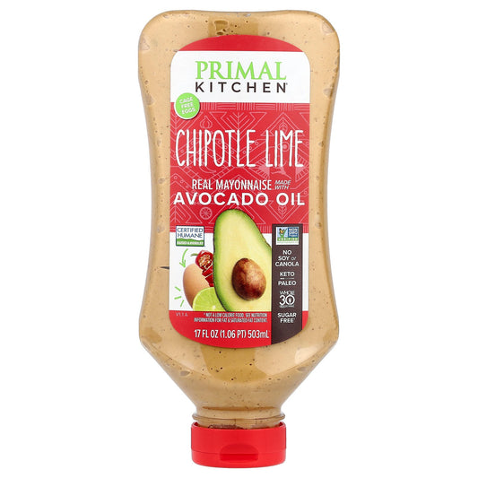 Primal Kitchen, Real Mayonnaise Made With Avocado Oil, Chipotle Lime, 17 fl oz (503 ml)