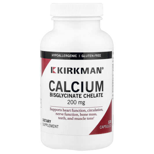 Kirkman Labs, Calcium Bisglycinate Chelate, 200 mg, 120 Capsules