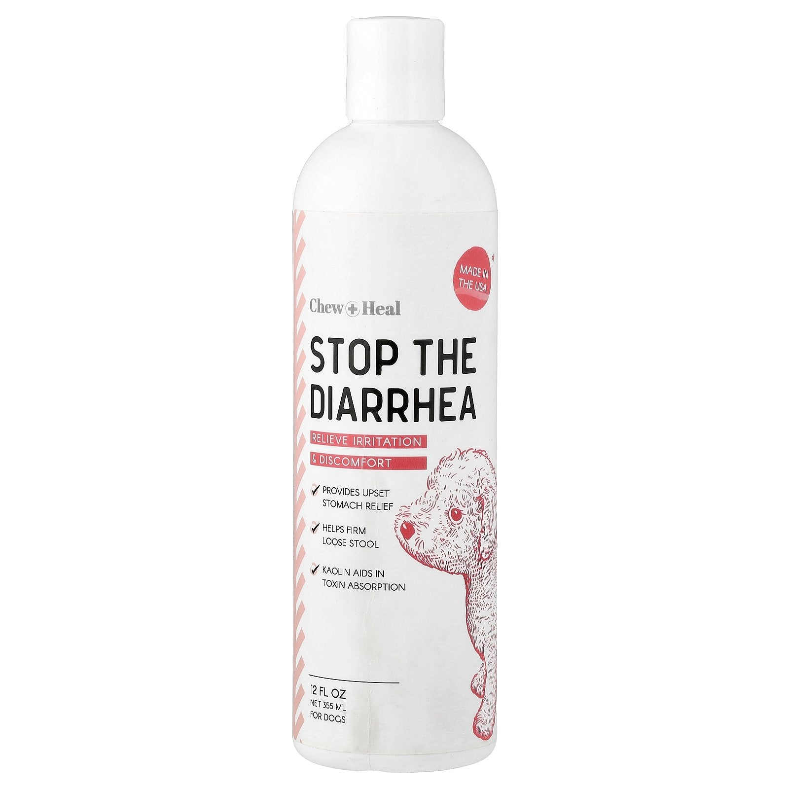 Chew + Heal, Stop The Diarrhea, For Dogs , 12 fl oz (355  ml)