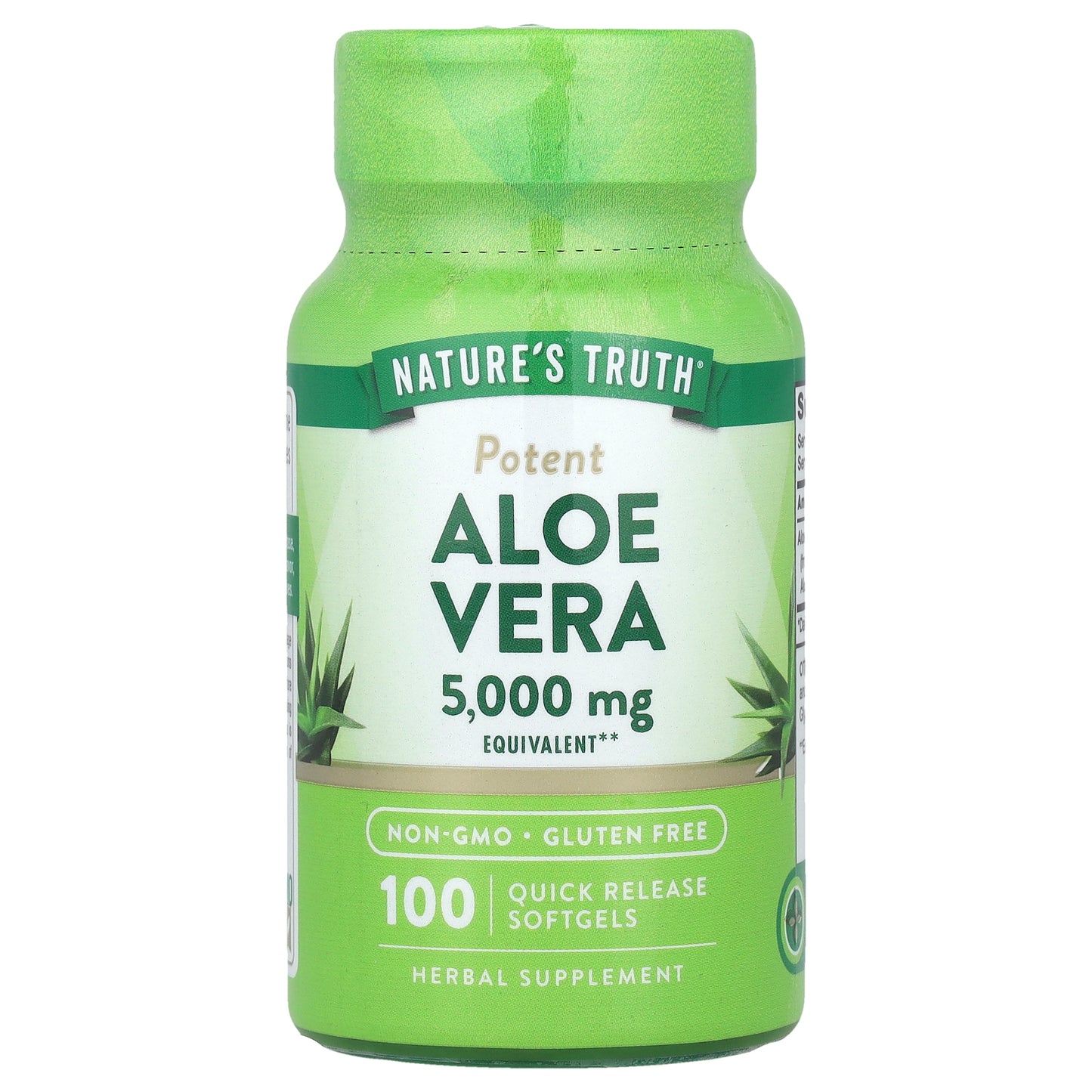 Nature's Truth, Aloe Vera, 5,000 mg, 100 Quick Release Softgels
