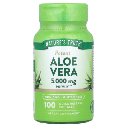 Nature's Truth, Aloe Vera, 5,000 mg, 100 Quick Release Softgels