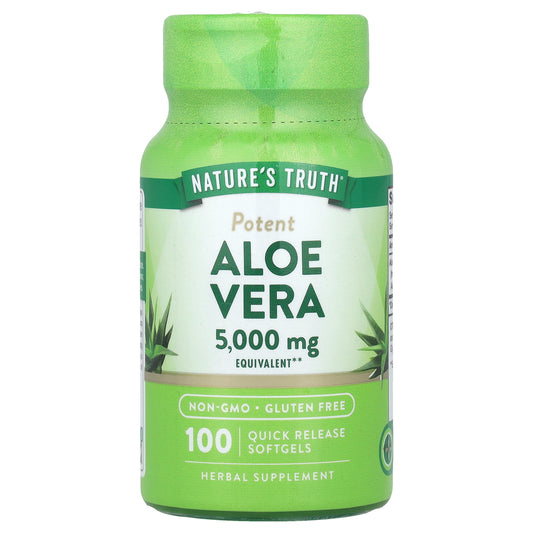 Nature's Truth, Aloe Vera, 5,000 mg, 100 Quick Release Softgels