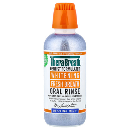 TheraBreath, Whitening Fresh Breath Oral Rinse, Dazzling Mint, 16 fl oz (473 ml)