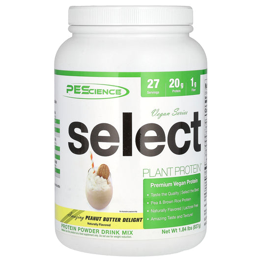 PEScience, Vegan Series, Select Plant Protein, Peanut Butter Delight, 1.84 lbs (837 g)