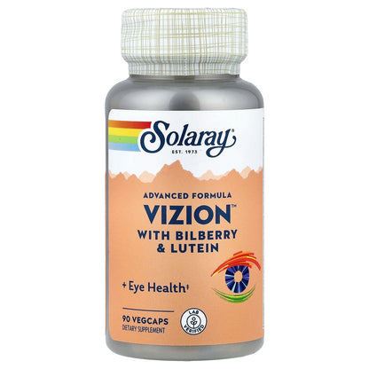Solaray, Advanced Formula Vizion™ with Bilberry & Lutein, 90 VegCaps