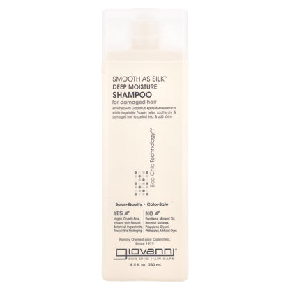 Giovanni, Smooth As Silk™, Deep Moisture Shampoo, For Damaged Hair, 8.5 fl oz (250 ml)