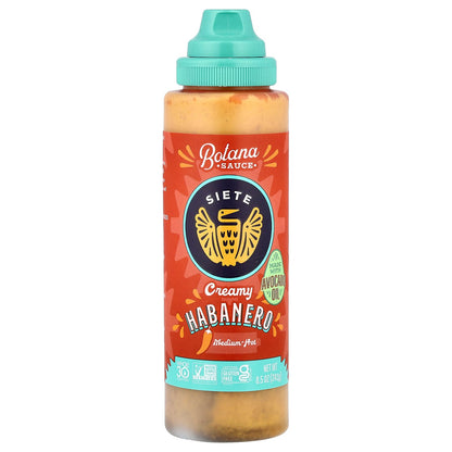 Siete, Creamy Habanero Botana Sauce, Medium-Hot, 8.5 oz (241 g)