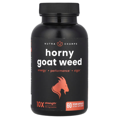 NutraChamps, Horny Goat Weed, 60 Vegan Capsules