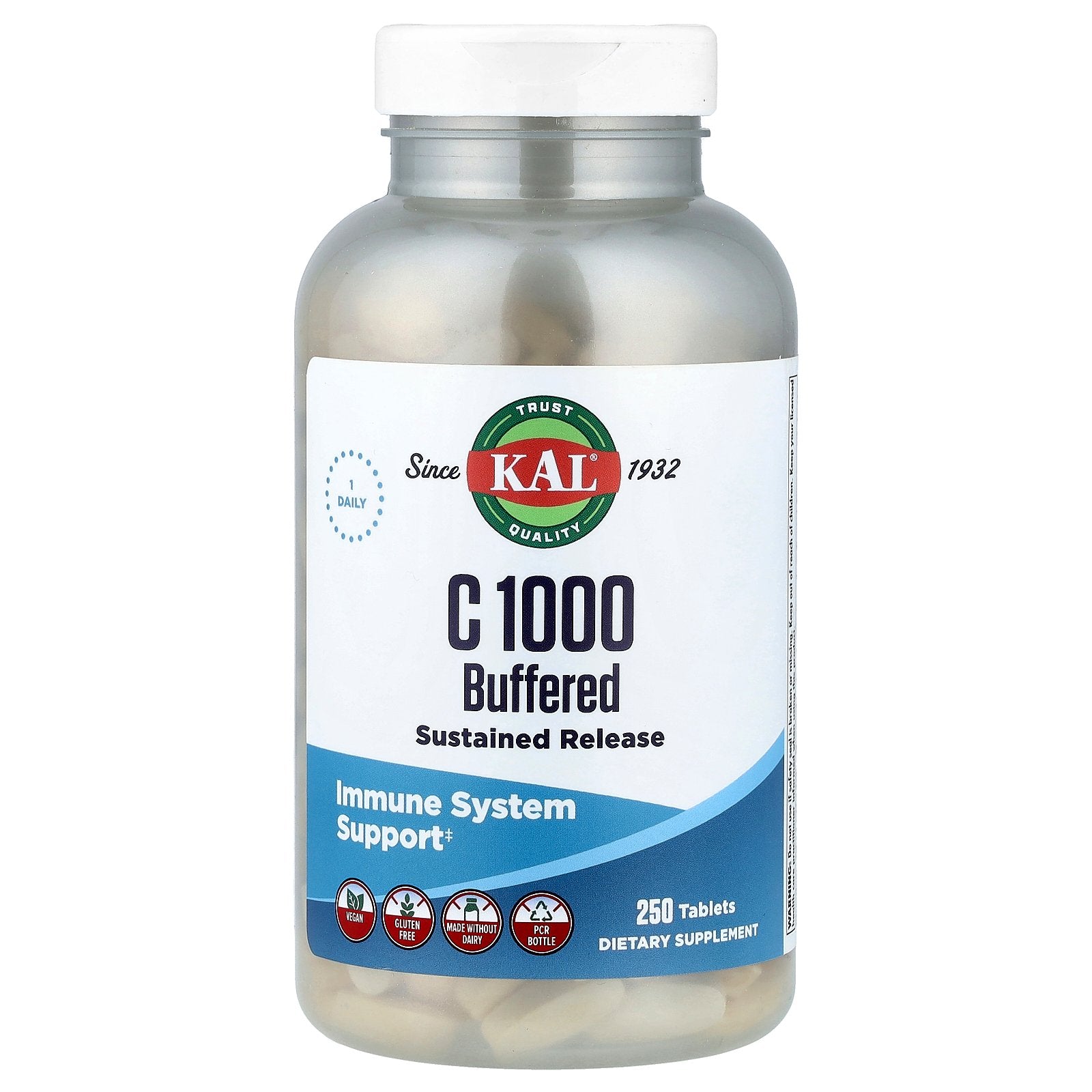 KAL, C 1000 Sustained Release, Buffered, 250 Tablets