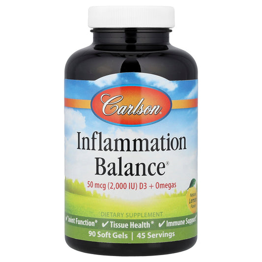 Carlson, Inflammation Balance®, Natural Lemon, 90 Soft Gels