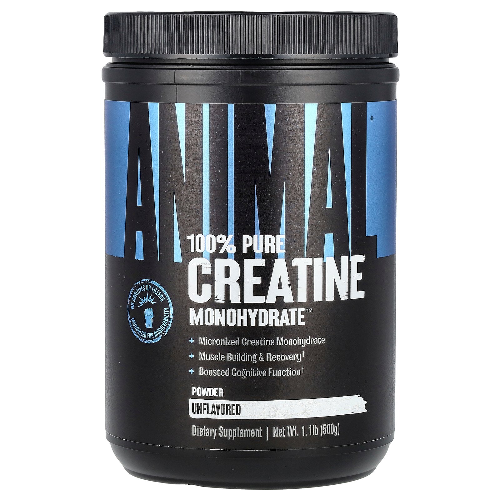 Animal, 100% Pure Creatine Monohydrate™ Powder, Unflavored, 1.1 lb (500 g)