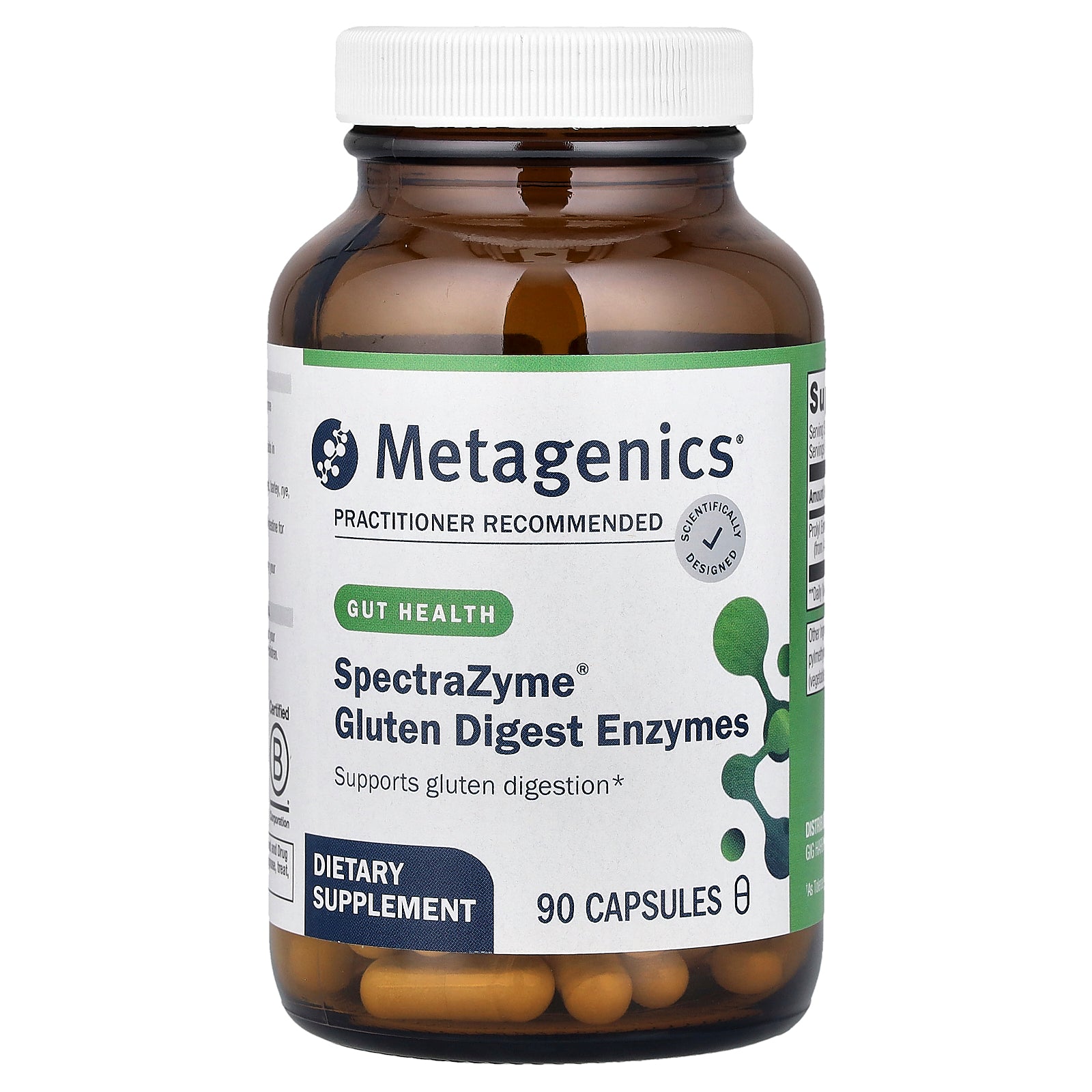 Metagenics, SpectraZyme® Gluten Digest Enzymes, 90 Capsules (138 mg per Capsule)
