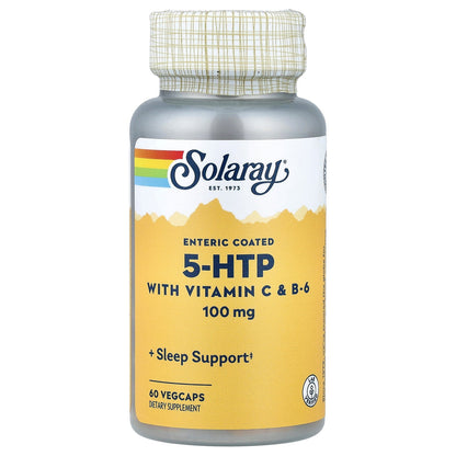 Solaray, 5-HTP with Vitamin C & B-6, 60 Vegcaps