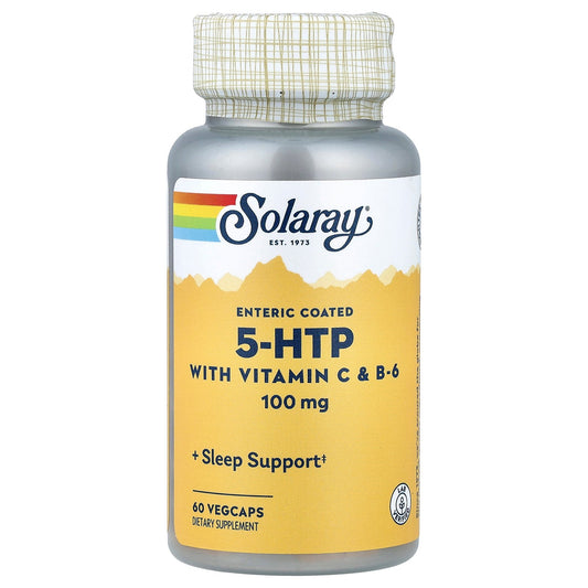 Solaray, 5-HTP with Vitamin C & B-6, 60 Vegcaps