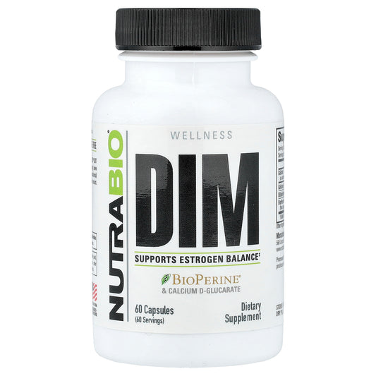 NutraBio, DIM, 60 Capsules