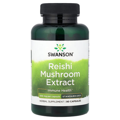 Swanson, Reishi Mushroom Extract, Standardized, 500 mg, 90 Capsules