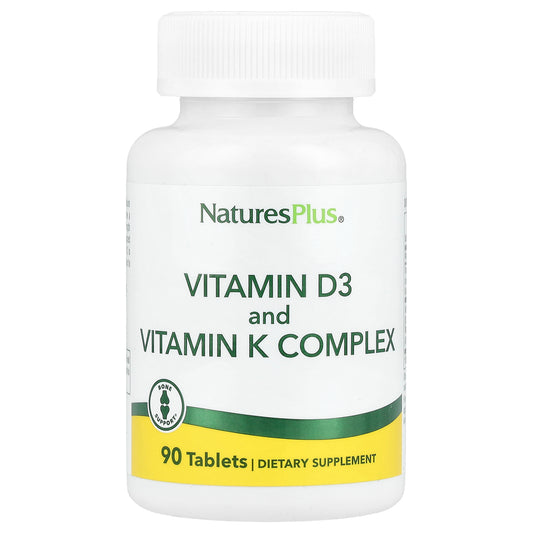 NaturesPlus, Vitamin D3 and Vitamin K Complex, 90 Tablets