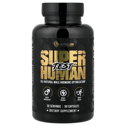 ALPHA LION, SuperHuman Test, 90 Capsules
