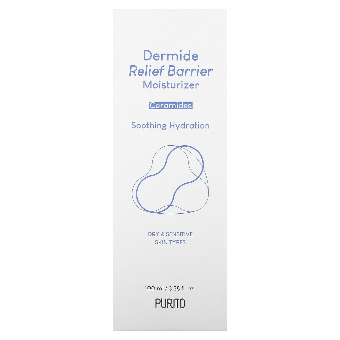 Purito, Dermide Relief Barrier Moisturizer, For Dry & Sensitive Skin, 3.38 fl oz (100 ml)